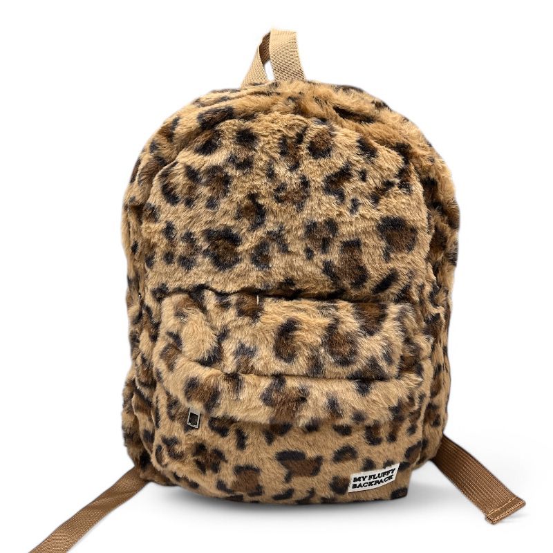fluffy tas panter briun
